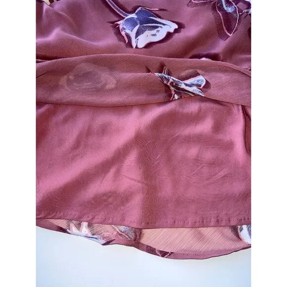 Wild Fable Womens Sleeveless Pink Floral Dress Rayon Polyester Size S New - Picture 5 of 5